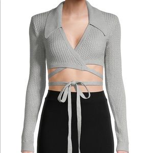 Weworewhat Wrap Knit Top Size L